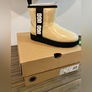 Clear brand new classic clear mini ugg boots